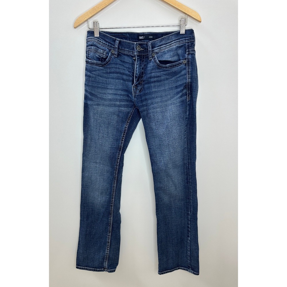 BKE Aiden Jeans Men's Size 30 x 32 Sandblasted 5 Pocket Blue Denim Cotton Blend - Picture 13 of 13